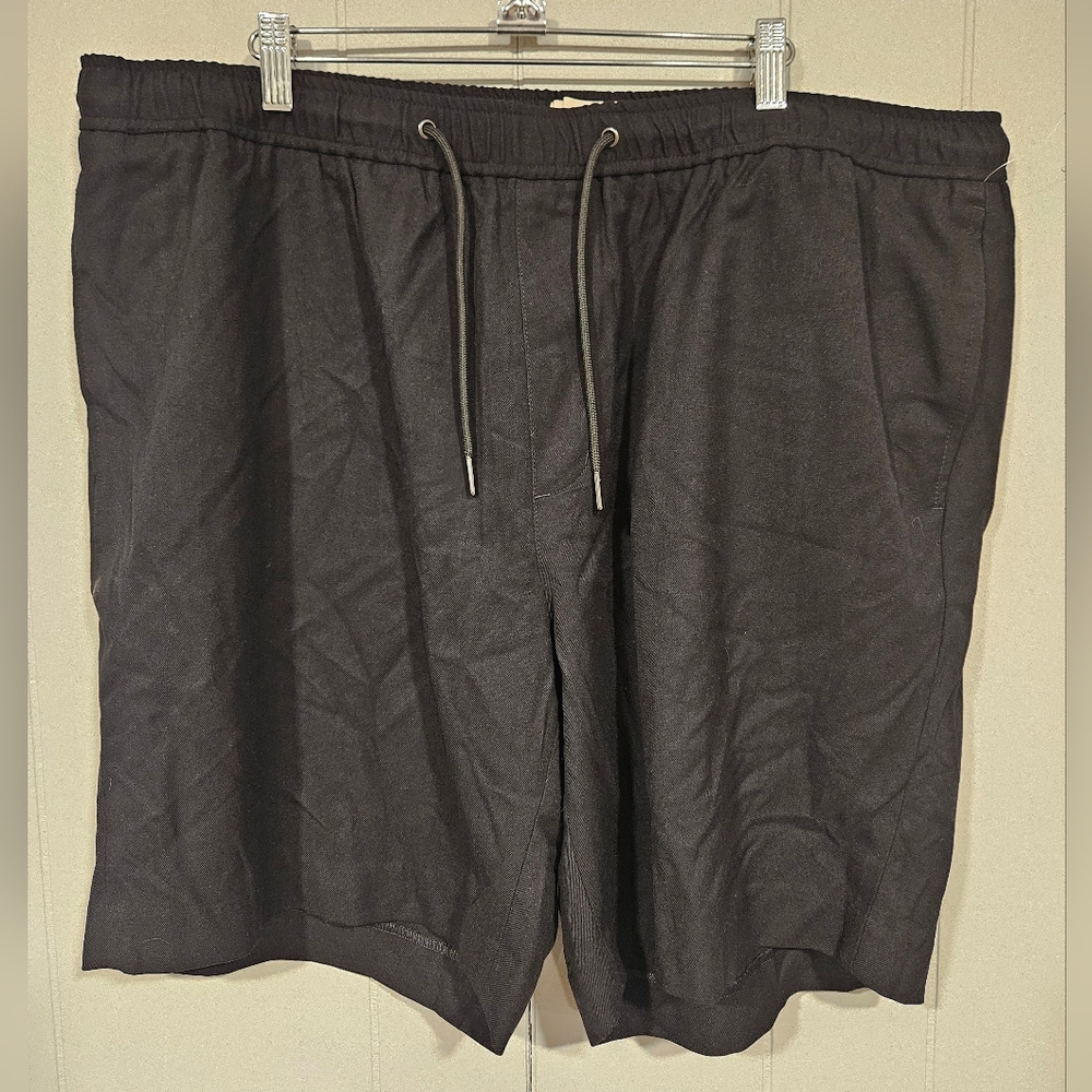 Open Edit Men's Black XXL Shorts 38 Waist 8" Inseam Elastic Waist Drawstring NWT